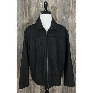 Old Navy Men's Jacket Wool Blend Zip Front Dark Gray Size Large